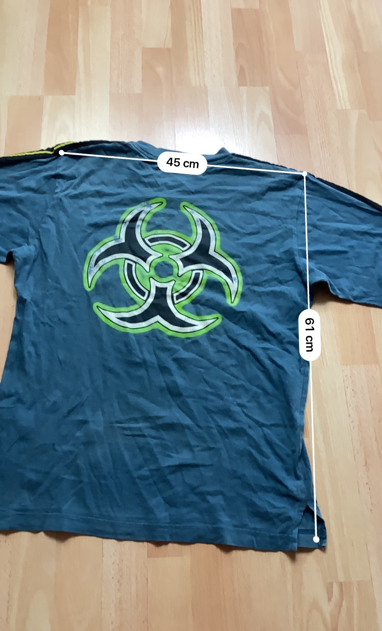 Longsleeve Biohazard hiphop - Size M - vintage - ample - brodé - 1990s - 2000s - cybery2k - rare