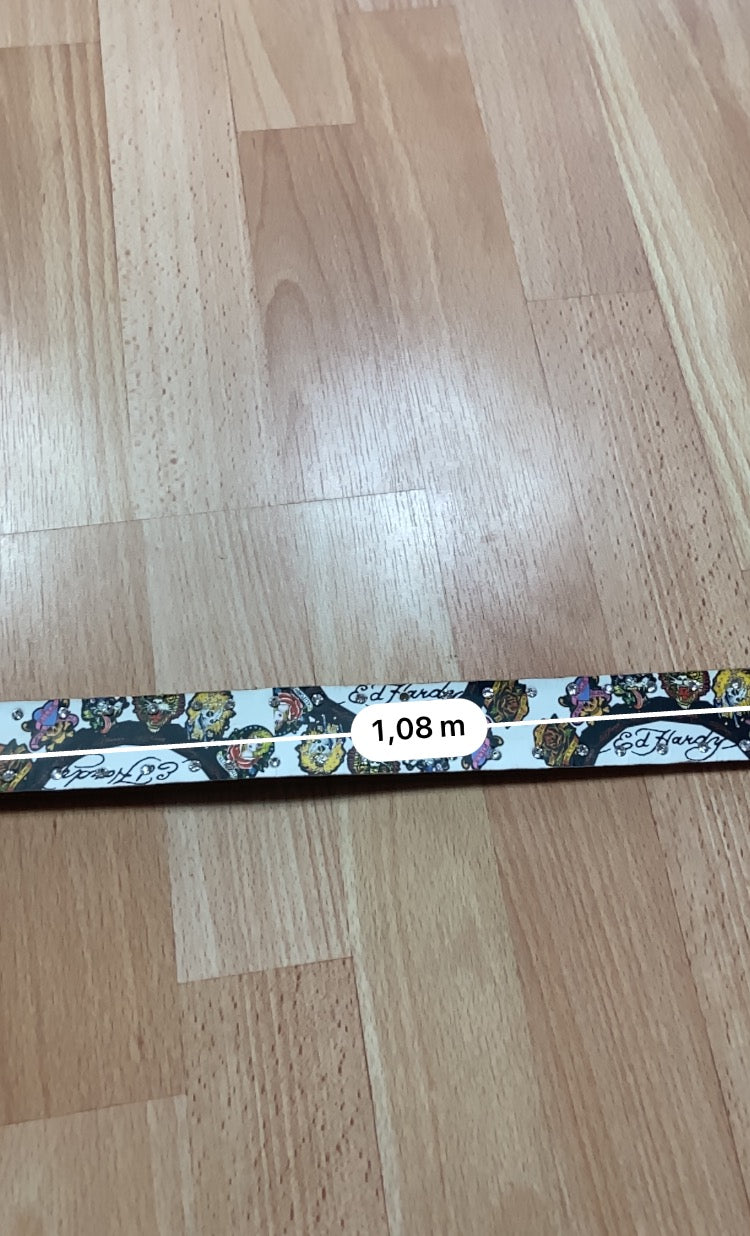 EdHardy Belt - vintage - ample - brodé - 1990s - 2000s - cybery2k - rare Bigshopstyle