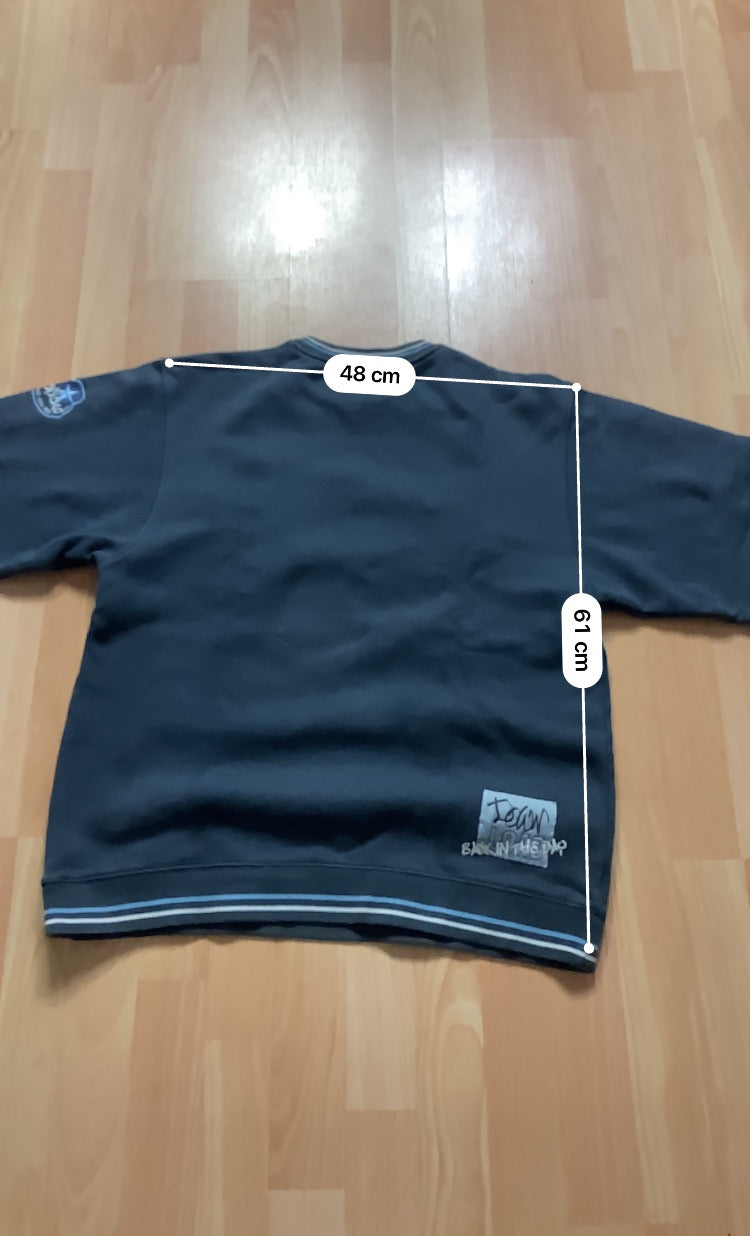 Crewneck Dowload hiphop - Size S - vintage - ample - brodé - 1990s - 2000s - cybery2k - rare Bigshopstyle