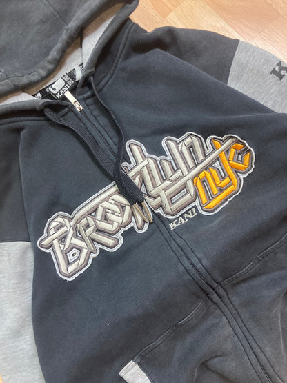 Pull zip Karlkani hiphop - Size M - vintage - ample - brodé - 1990s - 2000s - cybery2k - rare