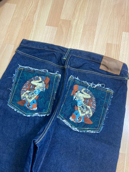 RMC baggy hiphop - Size L - vintage - ample - brodé - 1990s - 2000s - cybery2k - rare - japan