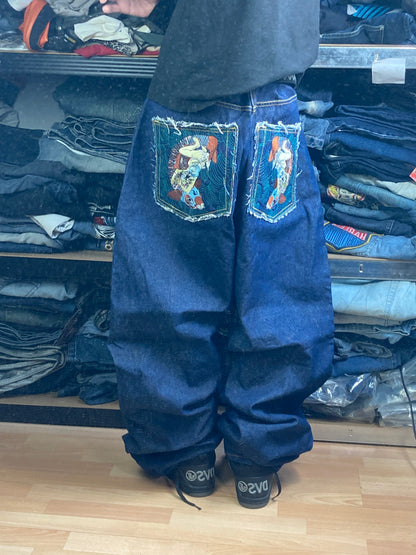 RMC baggy hiphop - Size L - vintage - ample - brodé - 1990s - 2000s - cybery2k - rare - japan