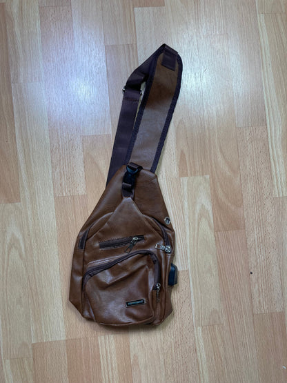 leather style Bag - vintage - ample - brodé - 1990s - 2000s - cybery2k - rare