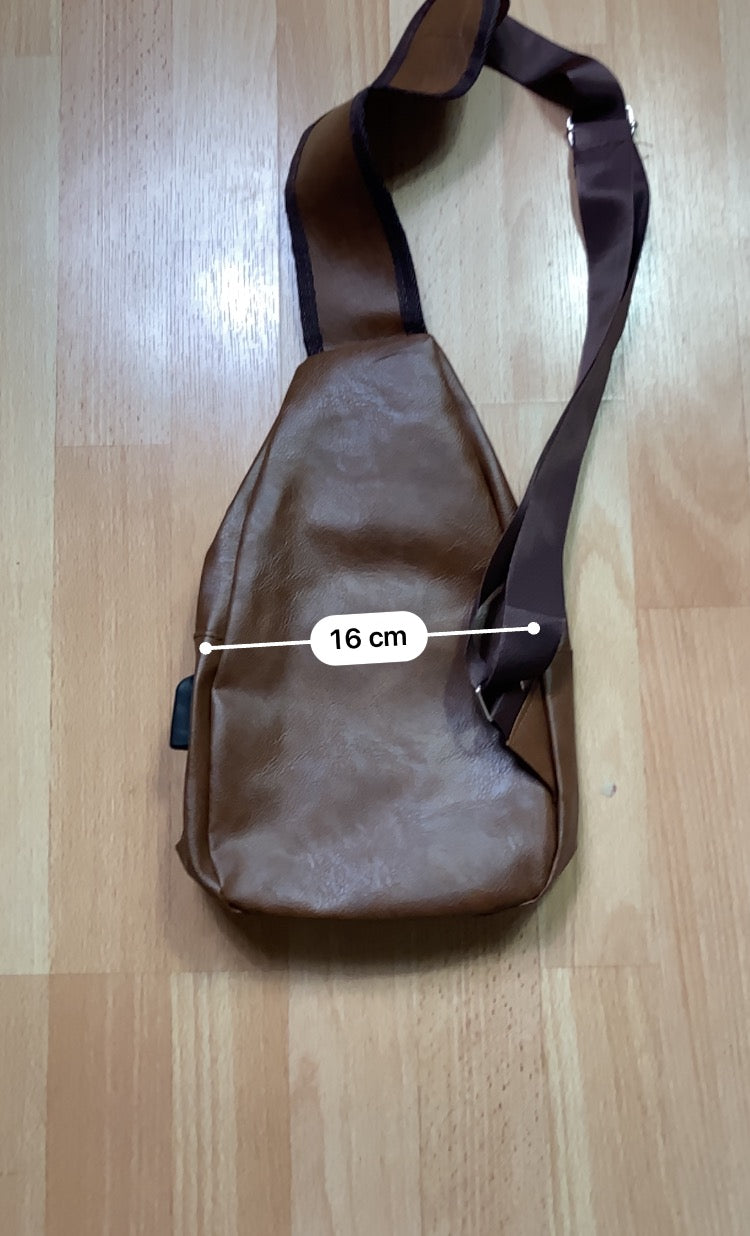 leather style Bag - vintage - ample - brodé - 1990s - 2000s - cybery2k - rare