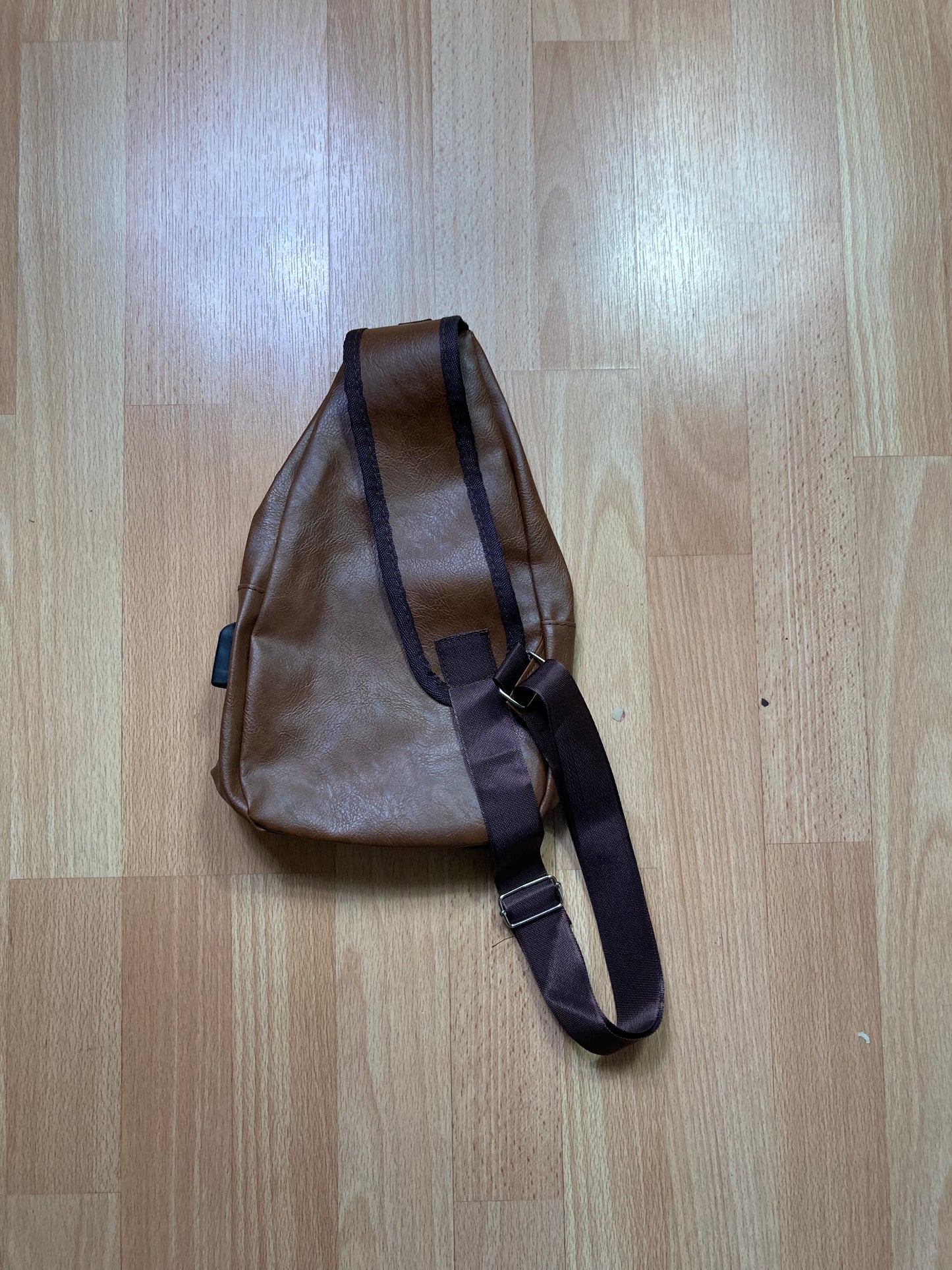 leather style Bag - vintage - ample - brodé - 1990s - 2000s - cybery2k - rare