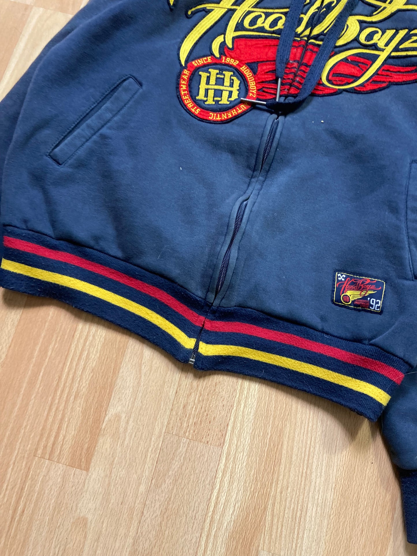 Hoodboyz zip hoodie hiphop - Size - vintage - ample - brodé - 1990s - 2000s - cybery2k - rare