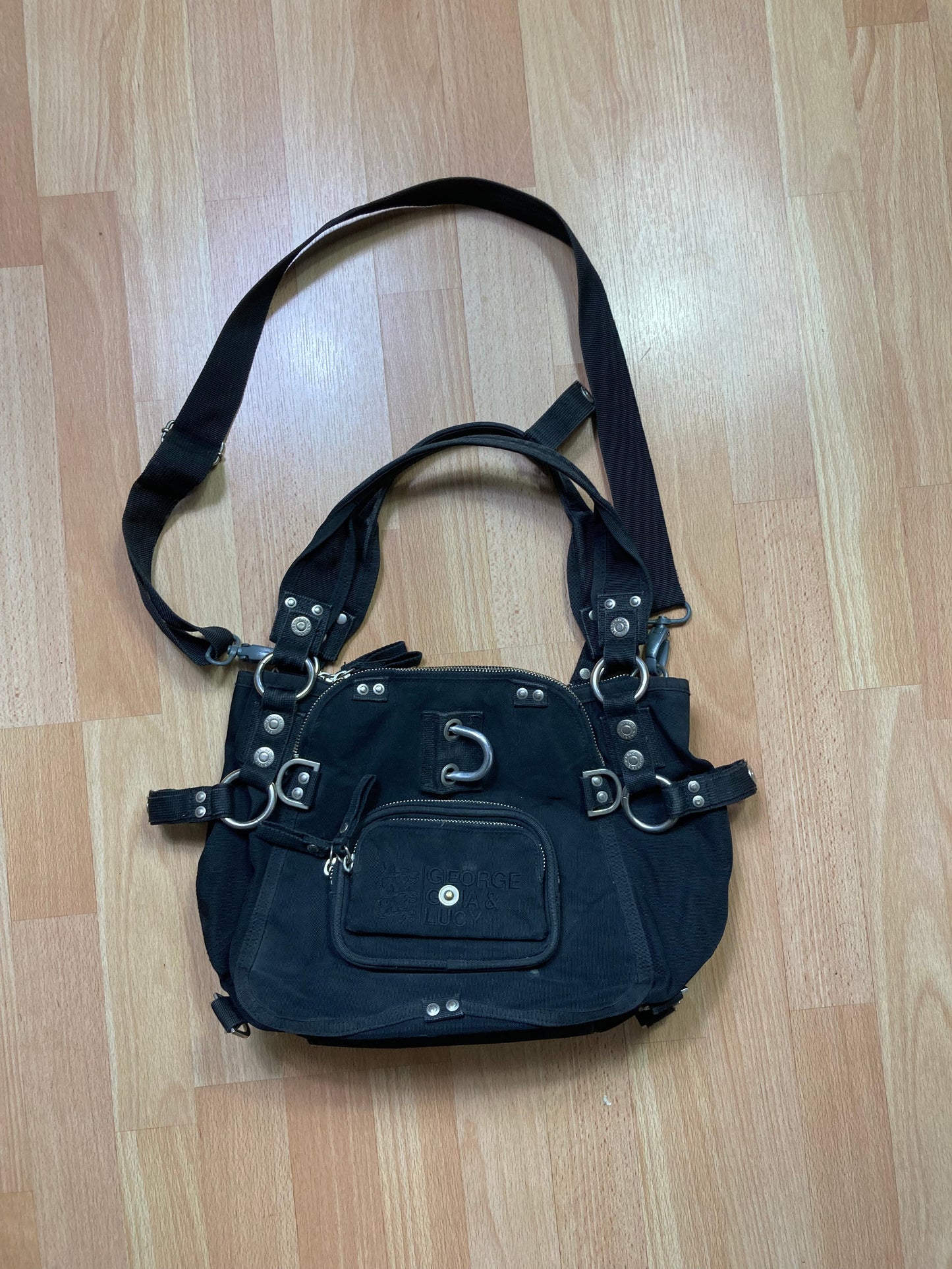 George gina & Lucy Bag - vintage - ample - brodé - 1990s - 2000s - cybery2k - rare