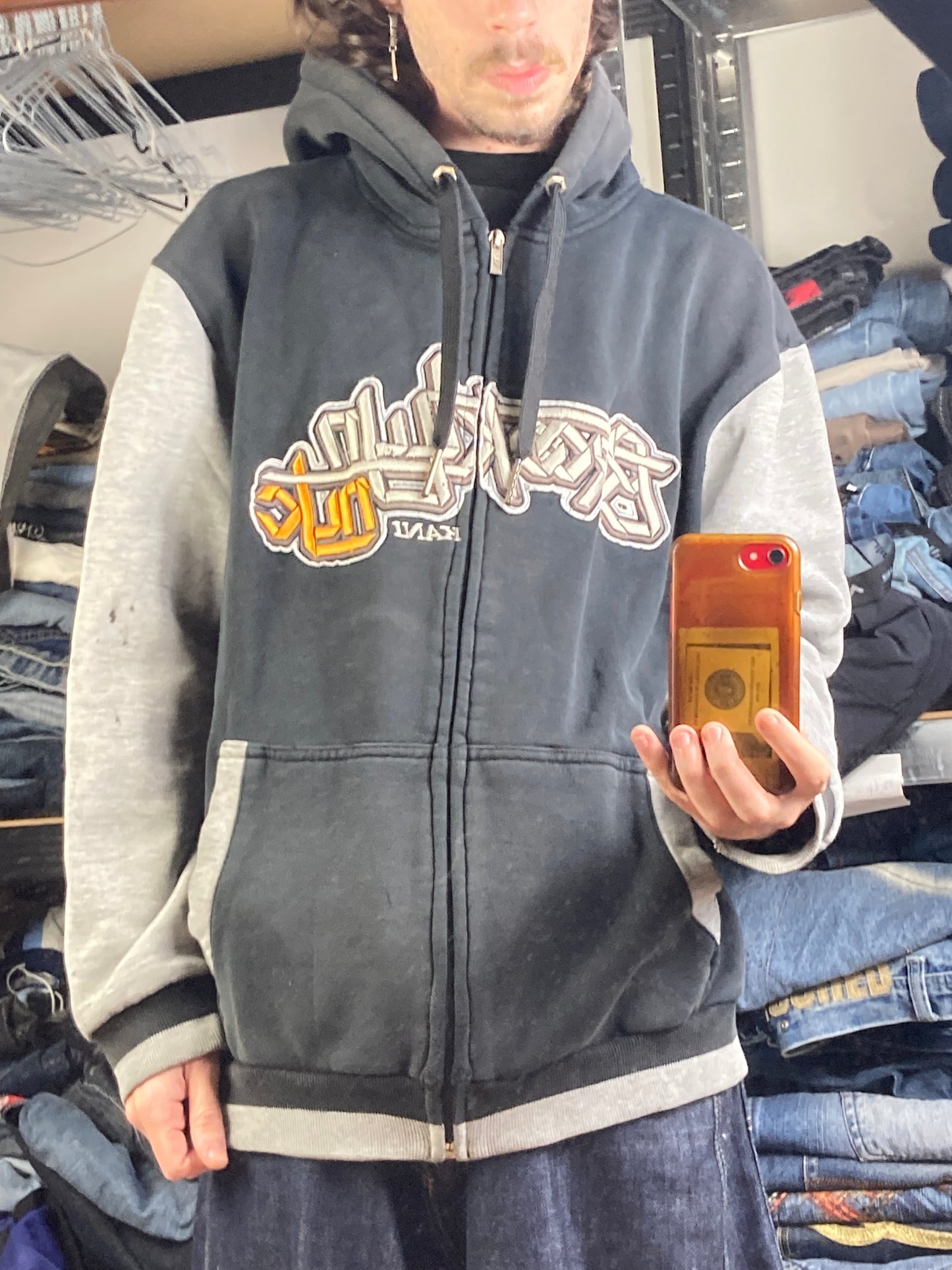 Pull zip Karlkani hiphop - Size M - vintage - ample - brodé - 1990s - 2000s - cybery2k - rare