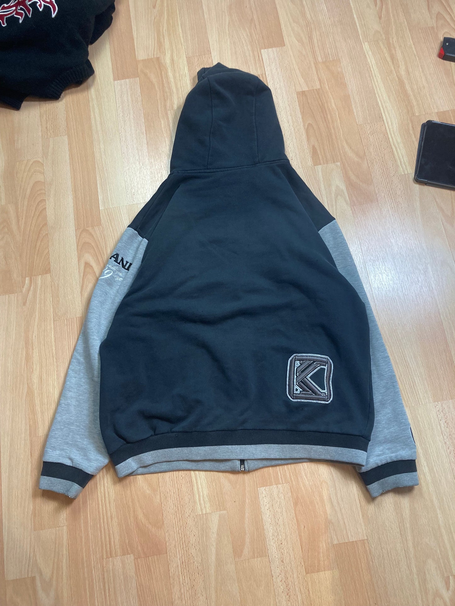 Pull zip Karlkani hiphop - Size M - vintage - ample - brodé - 1990s - 2000s - cybery2k - rare