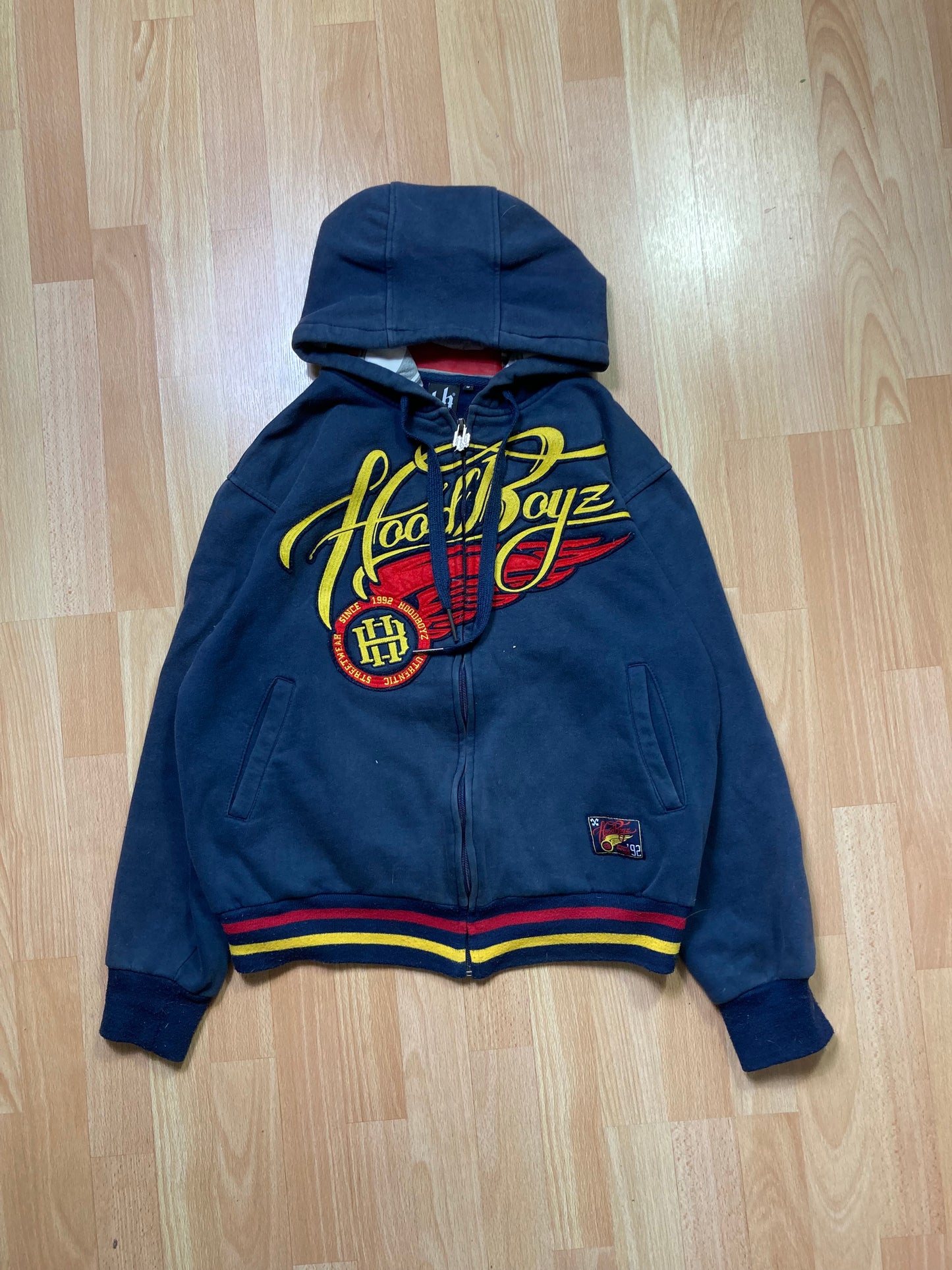 Hoodboyz zip hoodie hiphop - Size - vintage - ample - brodé - 1990s - 2000s - cybery2k - rare