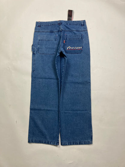 Frozen baggy hiphop - Size L-XL - vintage - ample - brodé - 1990s - 2000s - cybery2k - rare