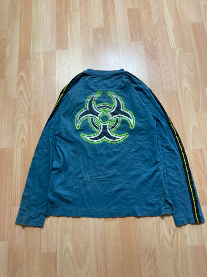 Longsleeve Biohazard hiphop - Size M - vintage - ample - brodé - 1990s - 2000s - cybery2k - rare