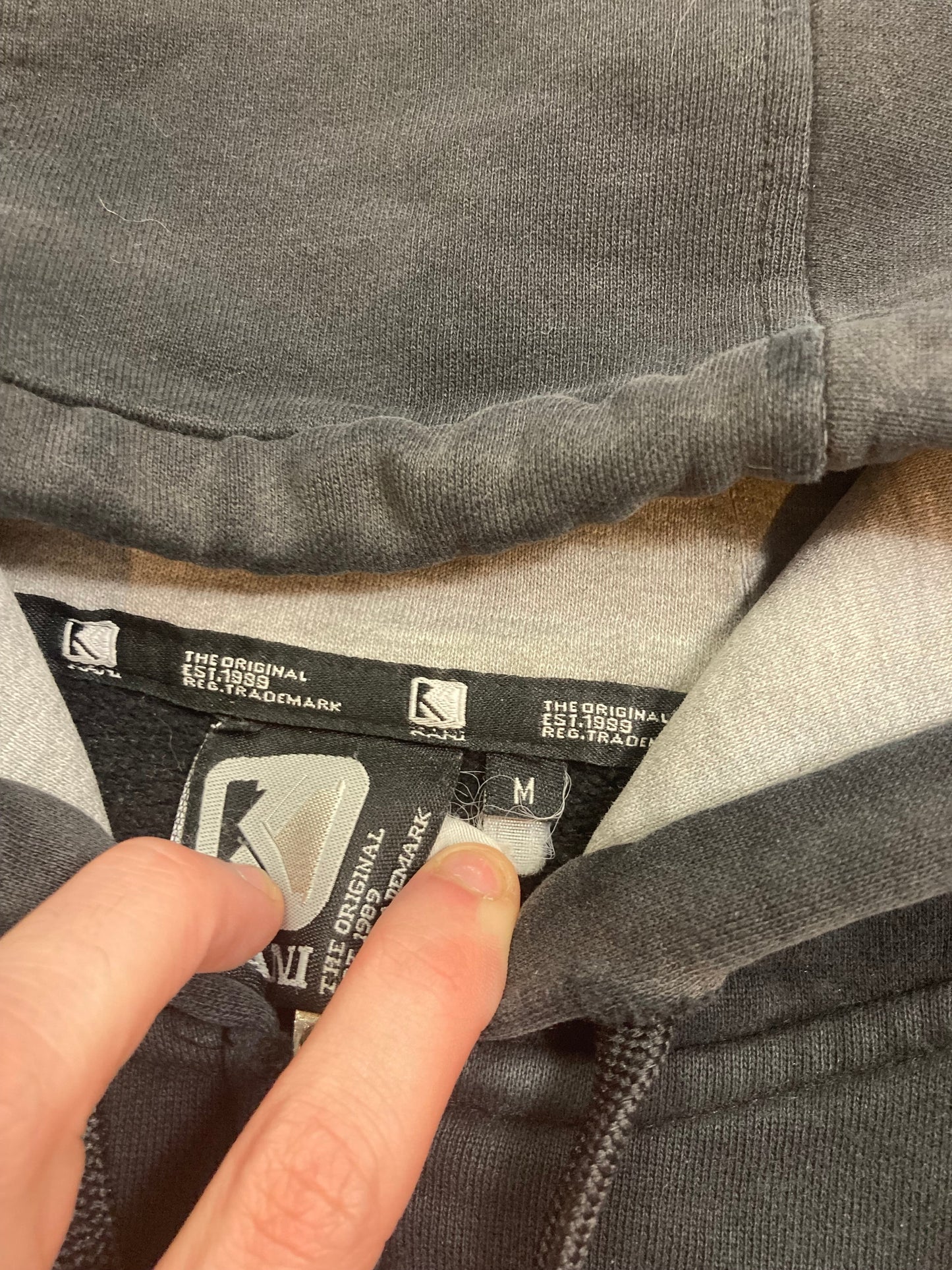 Pull zip Karlkani hiphop - Size M - vintage - ample - brodé - 1990s - 2000s - cybery2k - rare