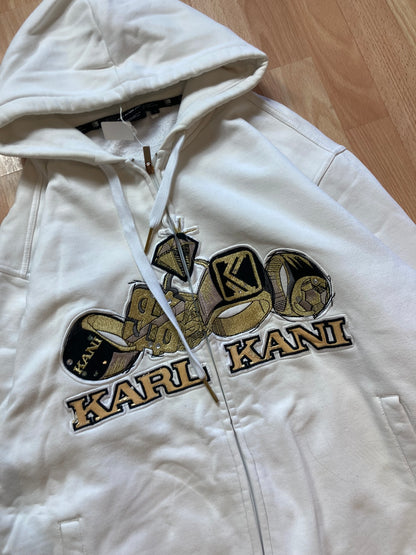 Hoodie Zip Karlkani hiphop - Size L - vintage - ample - brodé - 1990s - 2000s - cybery2k - rare