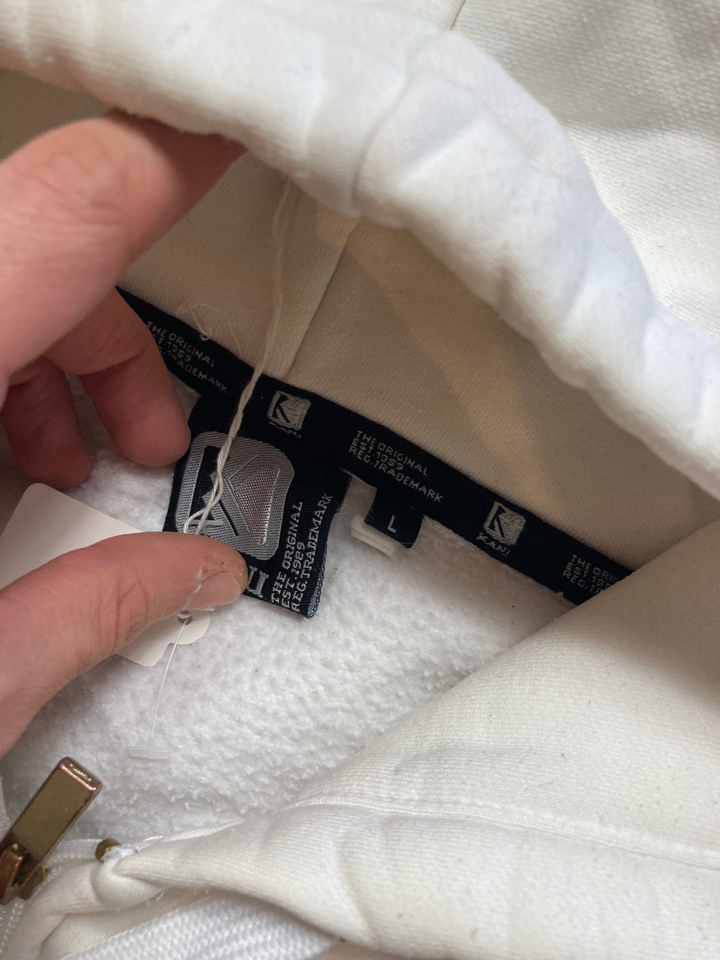 Hoodie Zip Karlkani hiphop - Size L - vintage - ample - brodé - 1990s - 2000s - cybery2k - rare