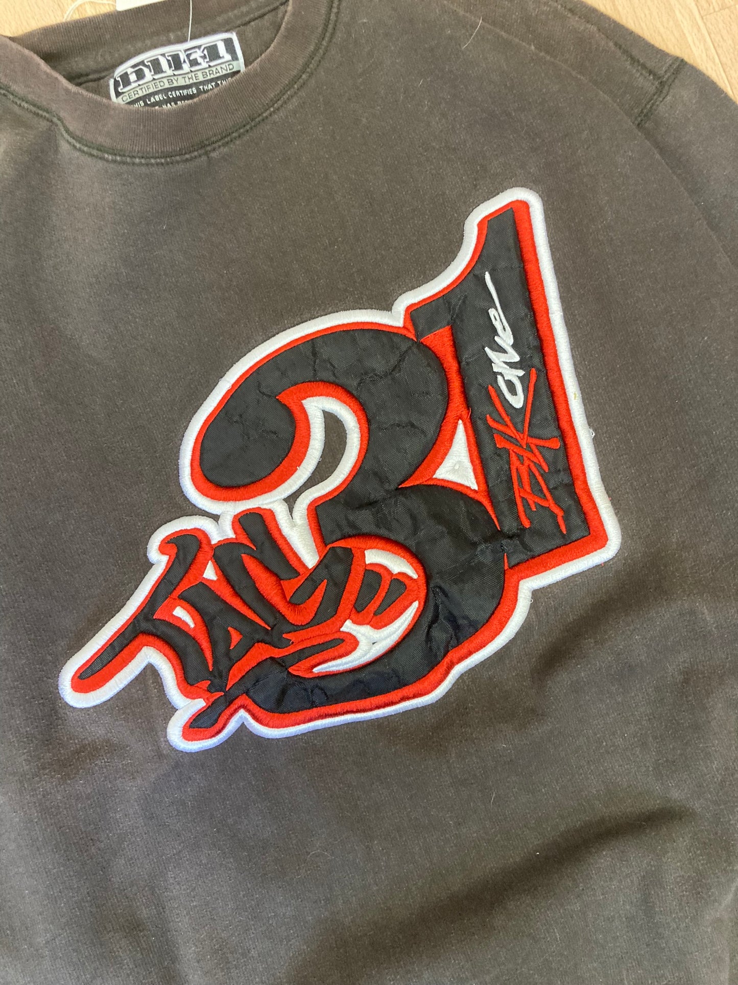 Crewneck BLK1 hiphop - Size M - vintage - ample - brodé - 1990s - 2000s - cybery2k - rare