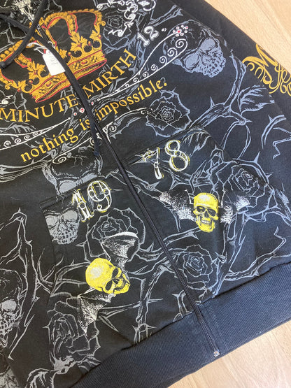 Hoodie zip MinutMirth hiphop - Size M - vintage - ample - brodé - 1990s - 2000s - cybery2k - rare