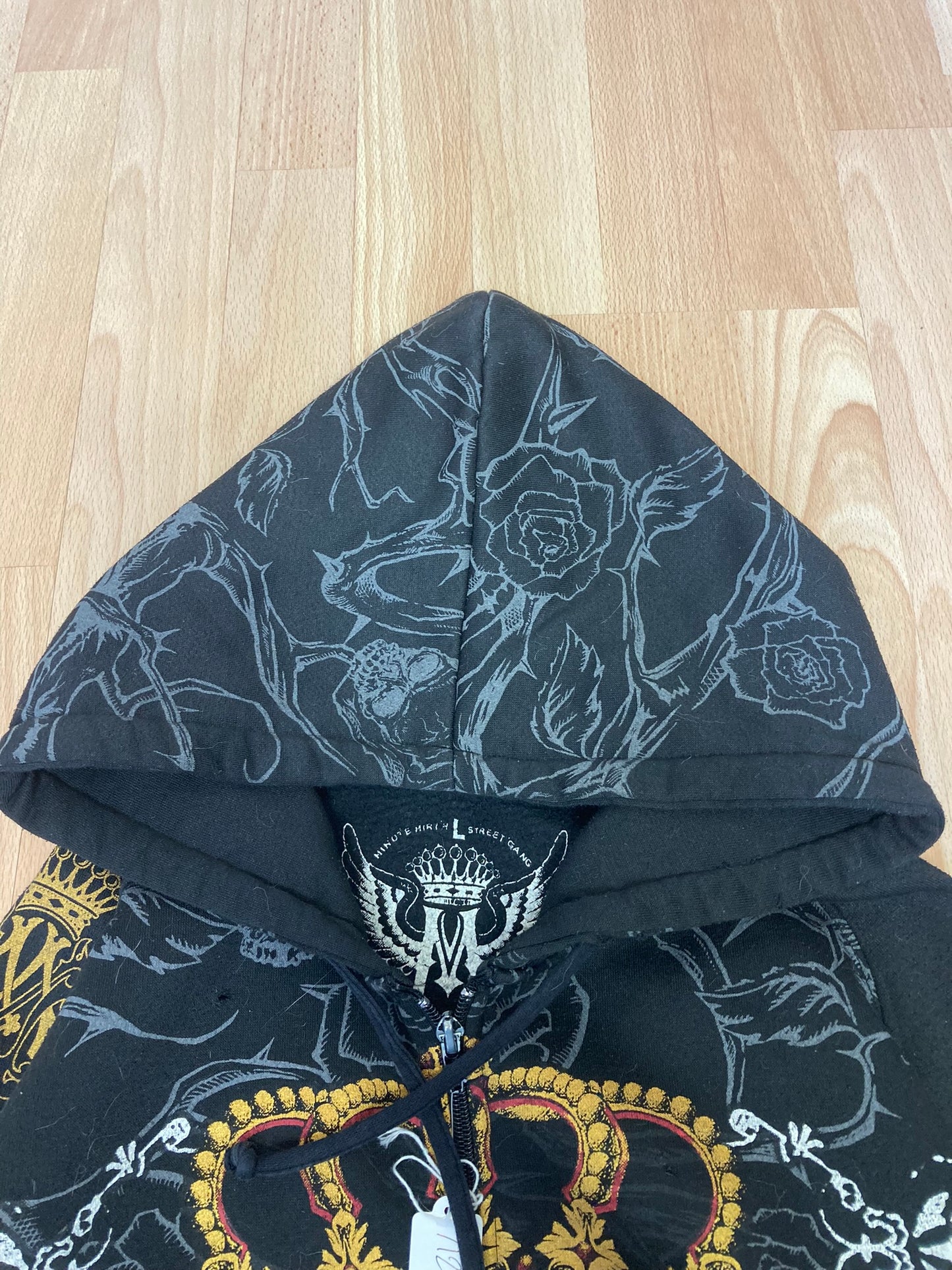 Hoodie zip MinutMirth hiphop - Size M - vintage - ample - brodé - 1990s - 2000s - cybery2k - rare