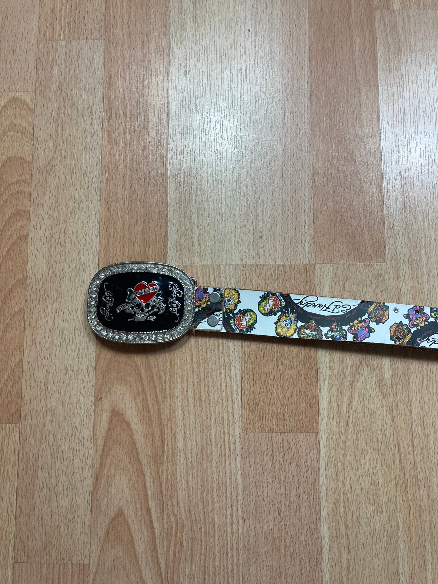 EdHardy Belt - vintage - ample - brodé - 1990s - 2000s - cybery2k - rare