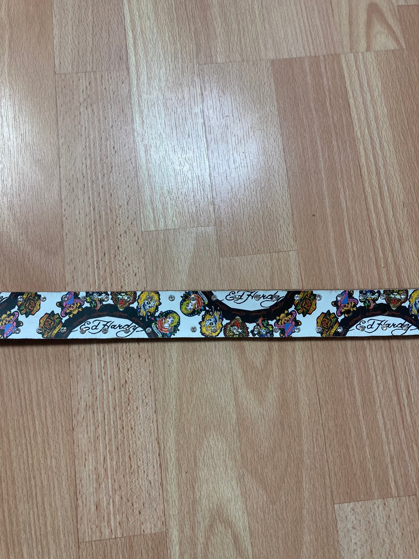 EdHardy Belt - vintage - ample - brodé - 1990s - 2000s - cybery2k - rare