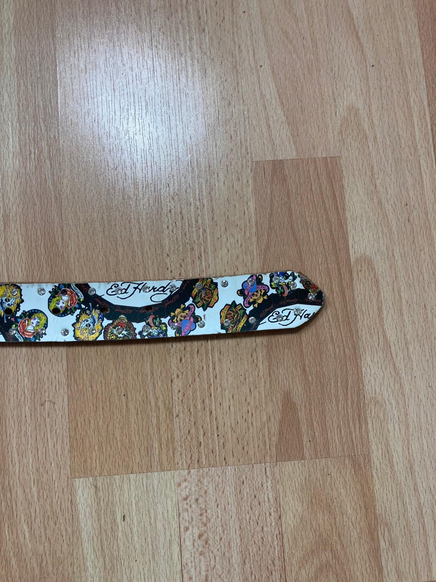 EdHardy Belt - vintage - ample - brodé - 1990s - 2000s - cybery2k - rare