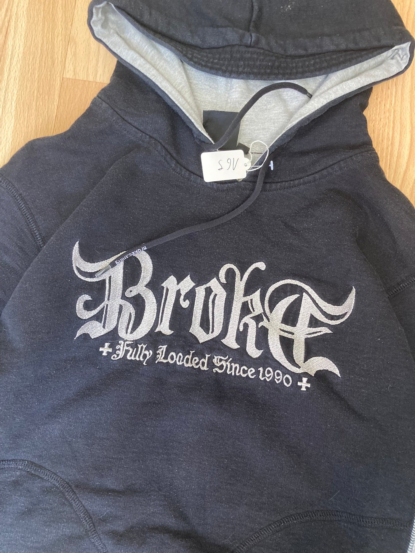 Hoodie Broke hiphop - Size M - vintage - ample - brodé - 1990s - 2000s - cybery2k - rare