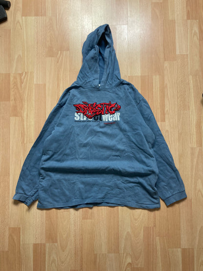 Hoodie download hiphop - Size M  - vintage - ample - brodé - 1990s - 2000s - cybery2k - rare