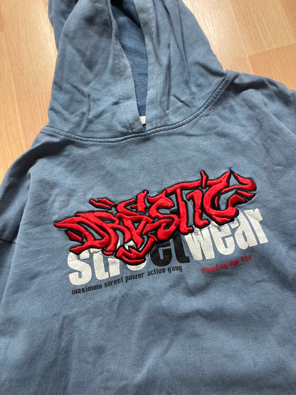 Hoodie download hiphop - Size M  - vintage - ample - brodé - 1990s - 2000s - cybery2k - rare