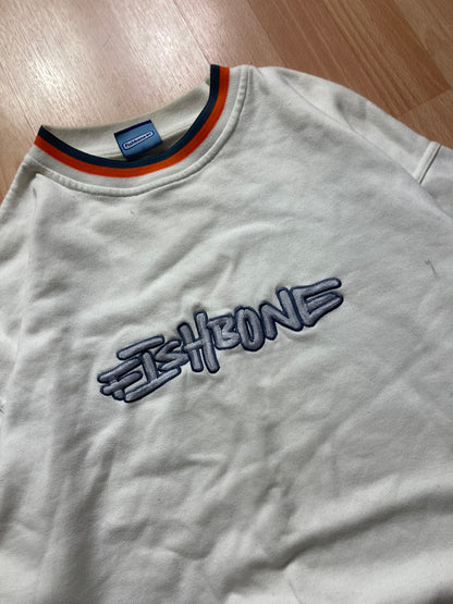 Crewneck Fishbone hiphop - Size L - vintage - ample - brodé - 1990s - 2000s - cybery2k - rare