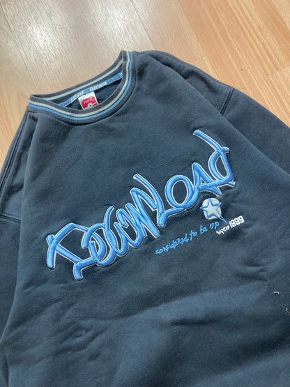 Crewneck Dowload hiphop - Size S - vintage - ample - brodé - 1990s - 2000s - cybery2k - rare