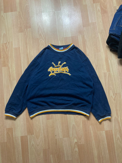 Crewneck Fishbone hiphop - Size L - vintage - ample - brodé - 1990s - 2000s - cybery2k - rare