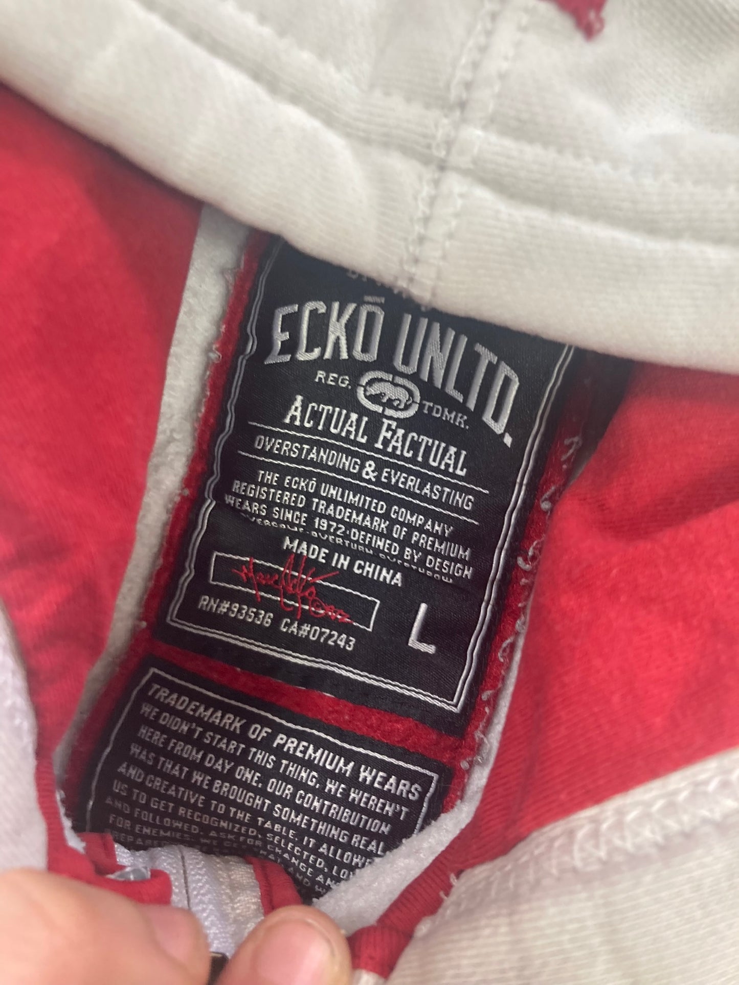 Hoodi zip EckoUNLTD hiphop - Size L - vintage - ample - brodé - 1990s - 2000s - cybery2k - rare