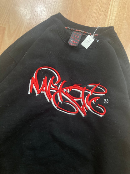CrewNeck Narkotic hiphop - Size M - vintage - ample - brodé - 1990s - 2000s - cybery2k - rare