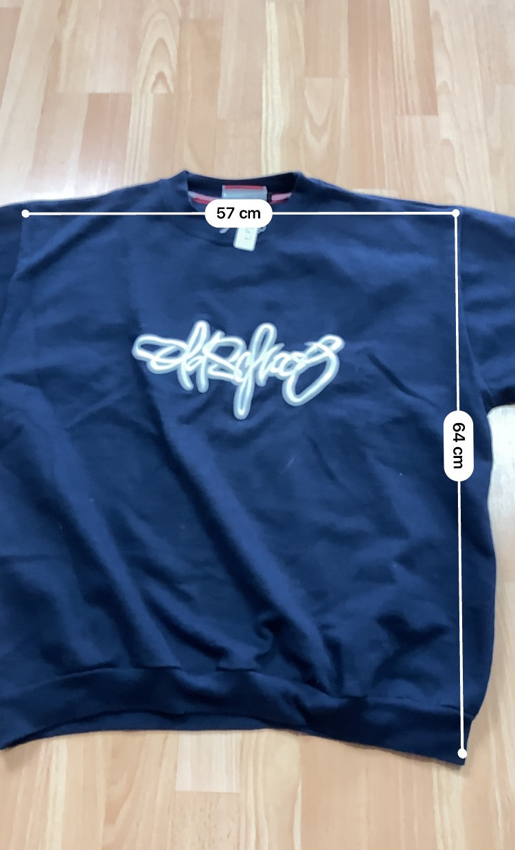 Crewneck OldSchool hiphop - Size XL - vintage - ample - brodé - 1990s - 2000s - cybery2k - rare