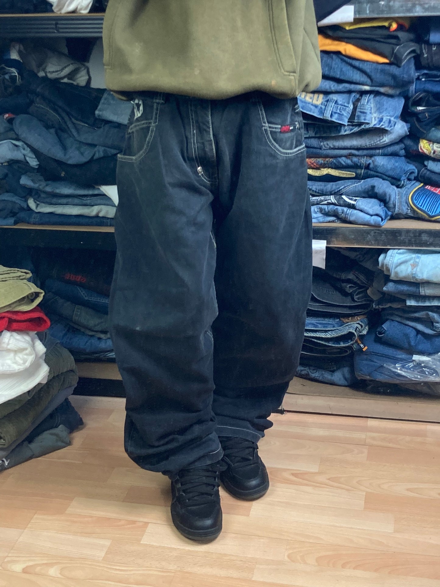 TribalGear baggy hiphop - Size 44 - vintage - ample - brodé - 1990s - 2000s - cybery2k - rare