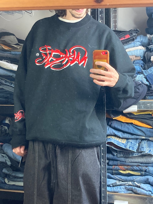 CrewNeck Narkotic hiphop - Size M - vintage - ample - brodé - 1990s - 2000s - cybery2k - rare