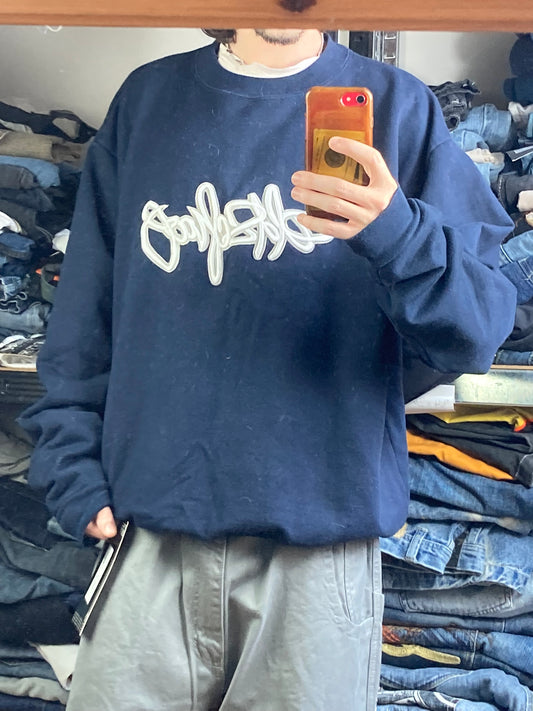 Crewneck OldSchool hiphop - Size XL - vintage - ample - brodé - 1990s - 2000s - cybery2k - rare