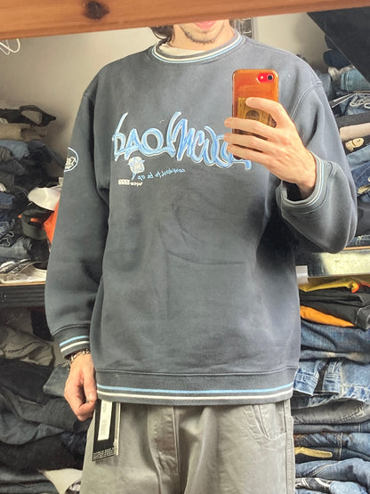 Crewneck Dowload hiphop - Size S - vintage - ample - brodé - 1990s - 2000s - cybery2k - rare