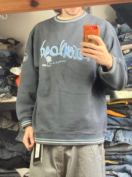 Crewneck Dowload hiphop - Size S - vintage - ample - brodé - 1990s - 2000s - cybery2k - rare