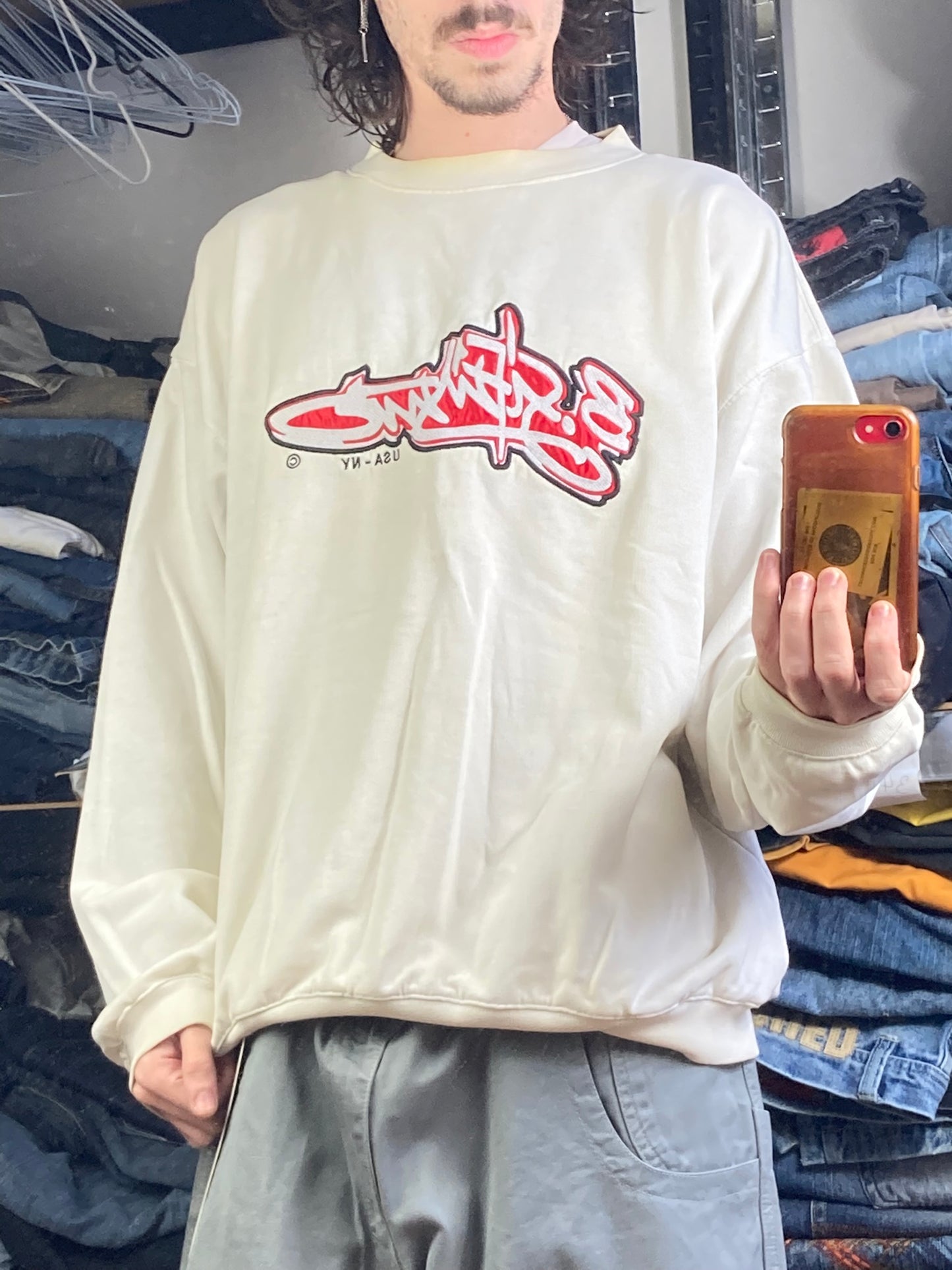 B.Bombs Crewneck Hiphop - Size M - vintage - ample - brodé - 1990s - 2000s - cybery2k - rare