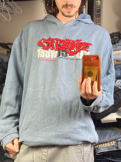 Hoodie download hiphop - Size M  - vintage - ample - brodé - 1990s - 2000s - cybery2k - rare
