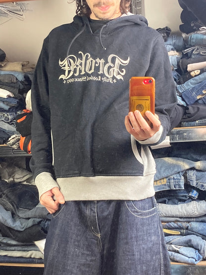 Hoodie Broke hiphop - Size M - vintage - ample - brodé - 1990s - 2000s - cybery2k - rare